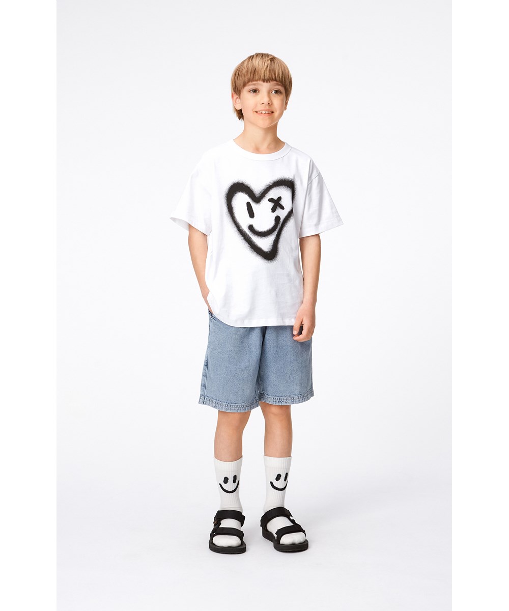 Avart - Bleach Denim - Grey blue denim shorts