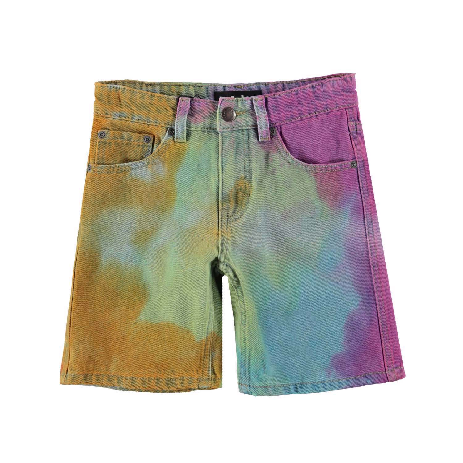 Multi colour tie dye denim shorts - Molo