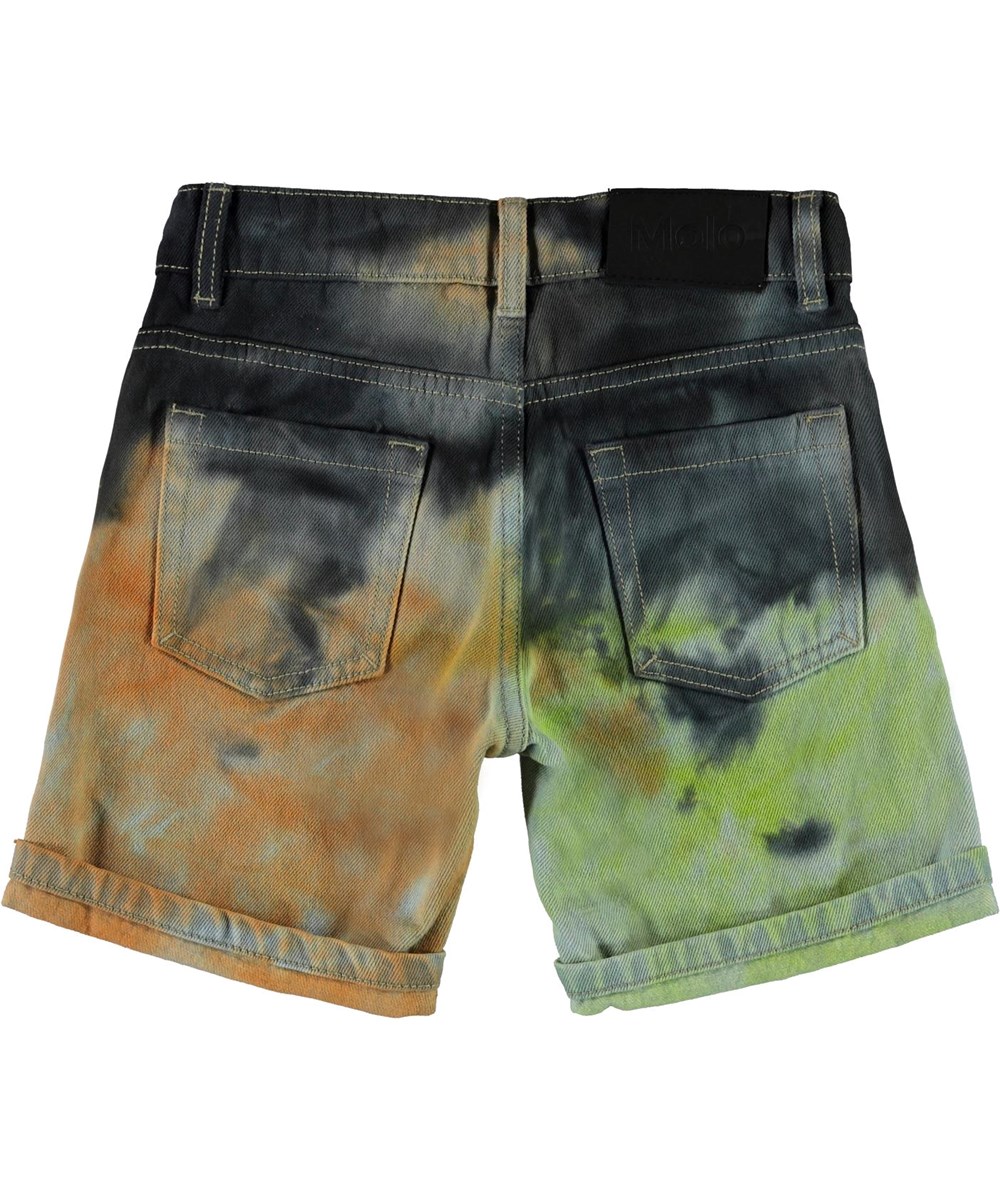 Avian - Tie Dye - Tie-dye denim shorts with roll up