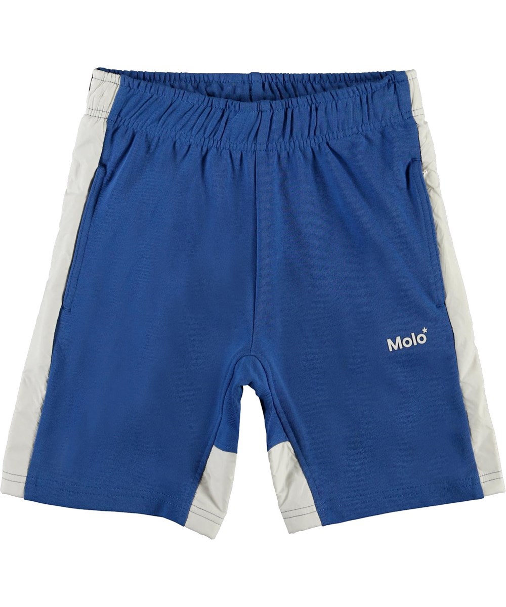 Axon - Cobalt - Blue and white organic sweatshorts