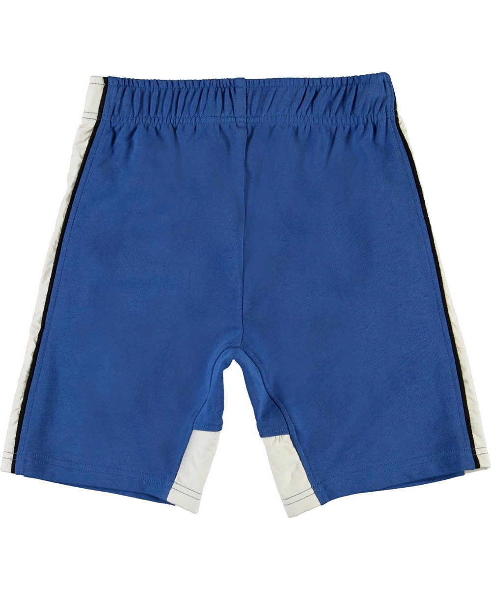 Axon - Cobalt - Blue and white organic sweatshorts