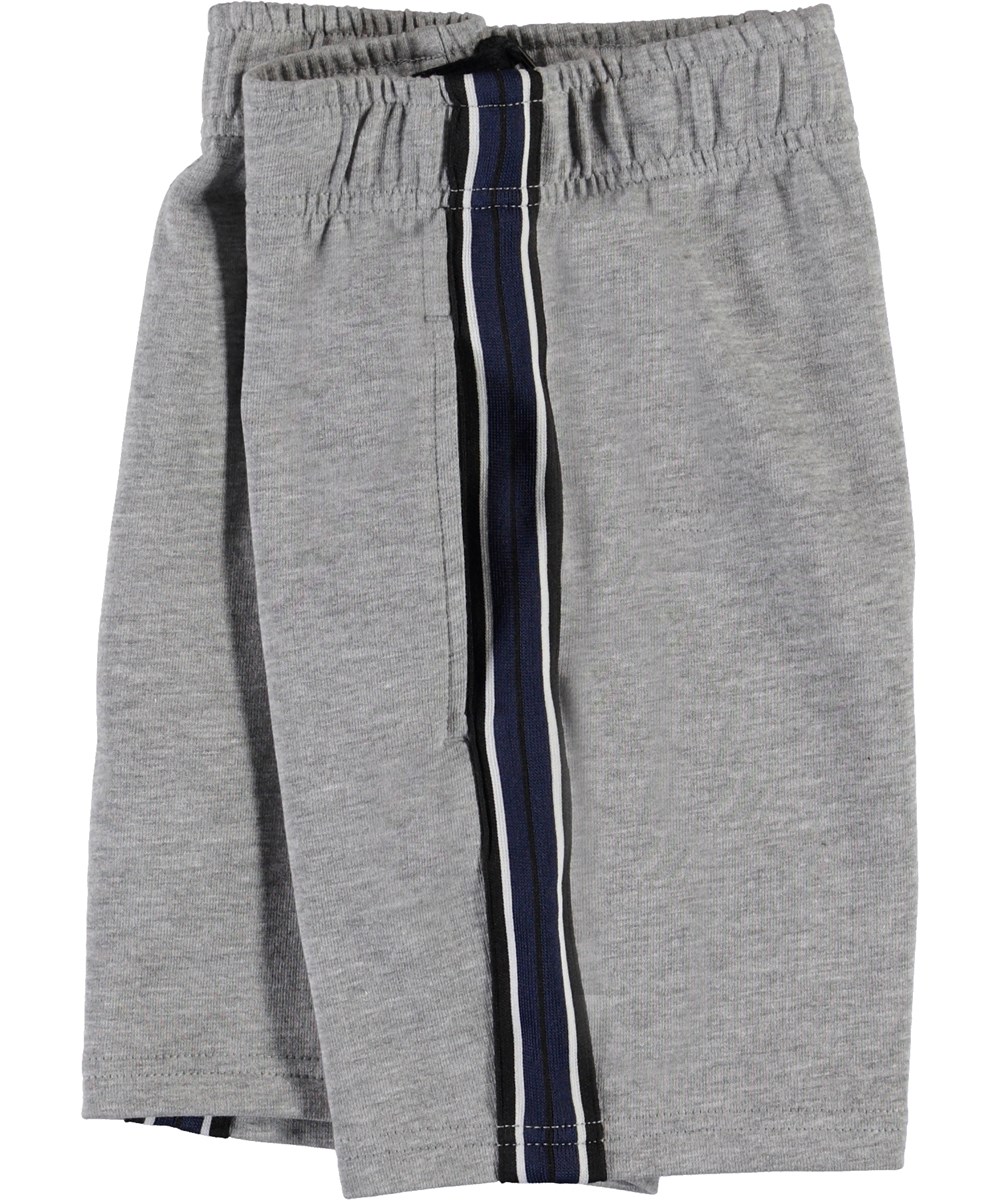 Axon - Grey Melange - Grey organic sweatshorts