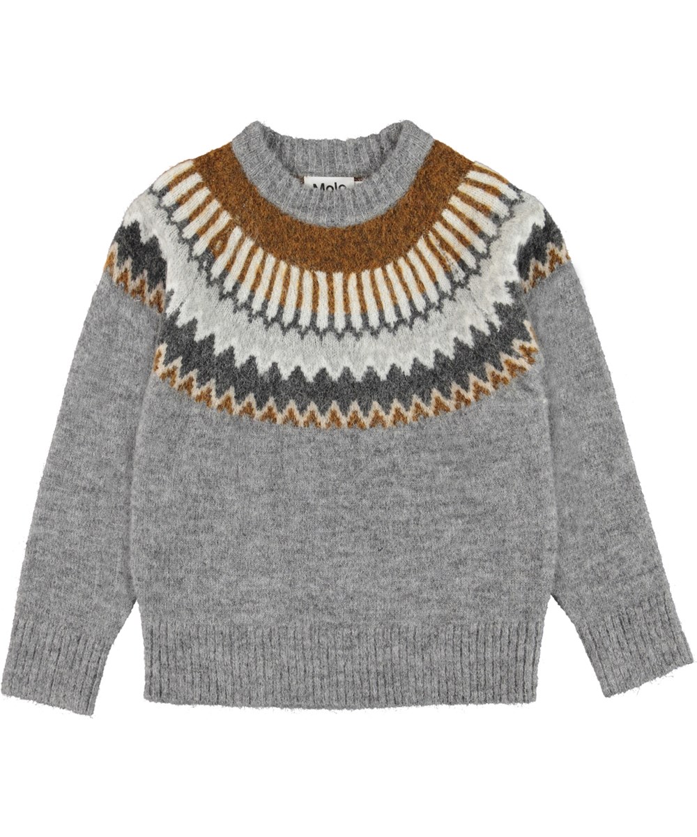 Bae - Nordic Knit - Grey Icelandic sweater knit