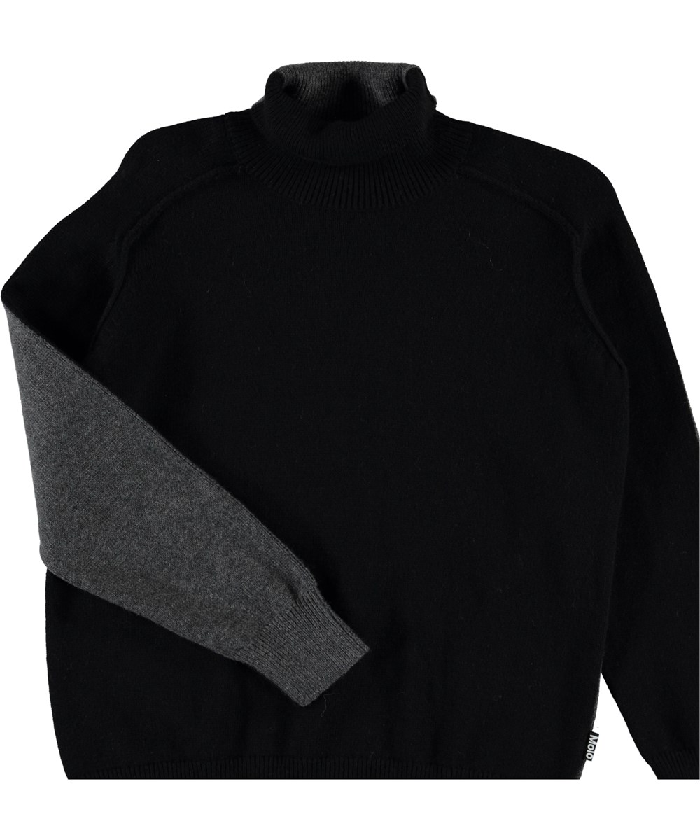 Birger - Duo - Knit roll-neck in grey and black