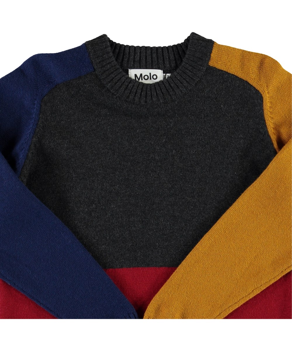 Buzz - Primary - Colour-blocked knit top