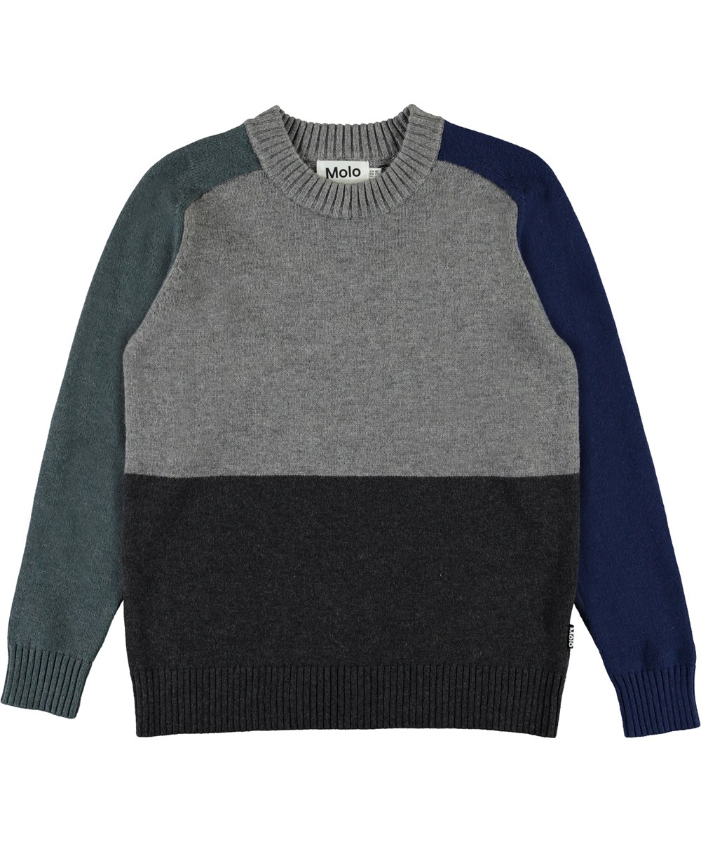 Buzz - Quiet Hues - Colour-blocked knit top