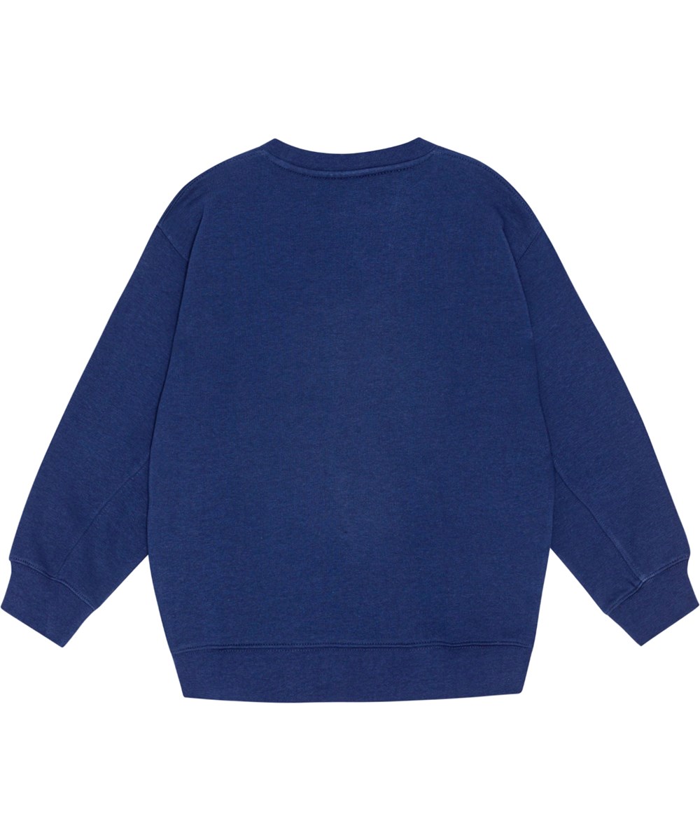 Magni - Oceanic - Dark blue organic cotton sweatshirt with "Imagine" print.