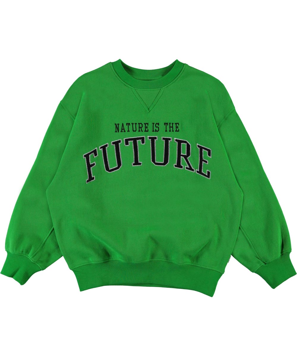 Magni - Succulent - Green organic sweatshirt with future