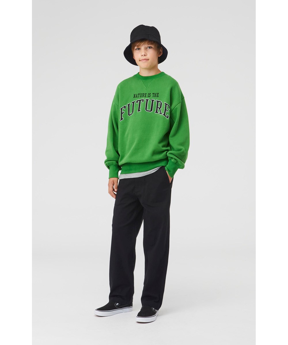 Magni - Succulent - Green organic sweatshirt with future