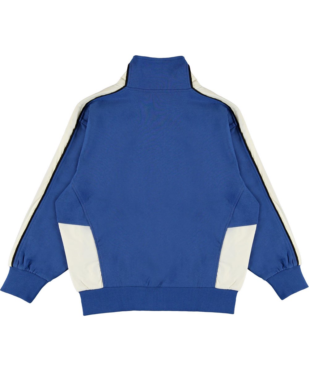 Malio - Cobalt - Blue and white organic track jacket 
