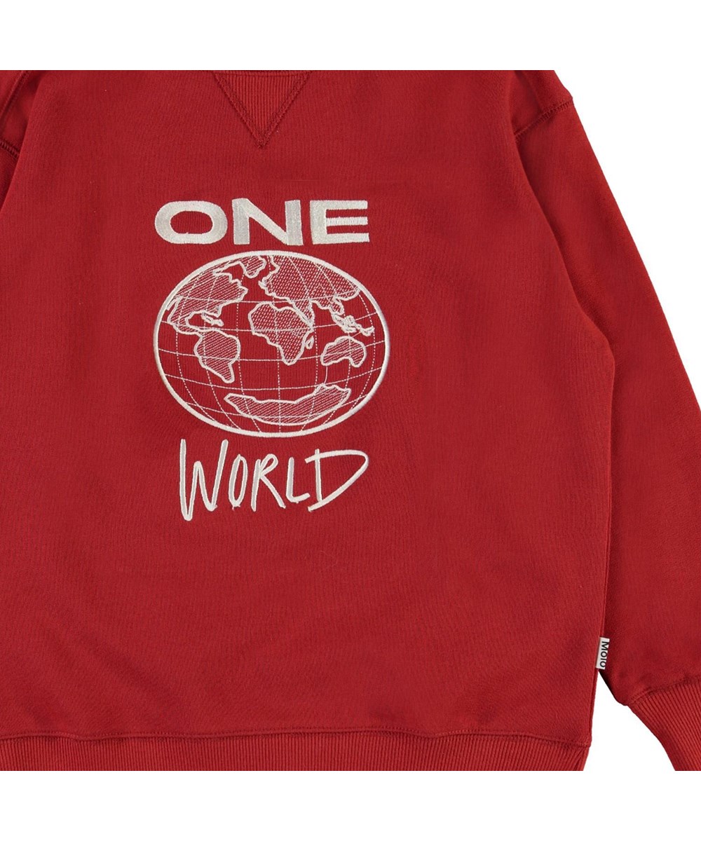 Mann - Bossa Nova - Red organic one world sweatshirt