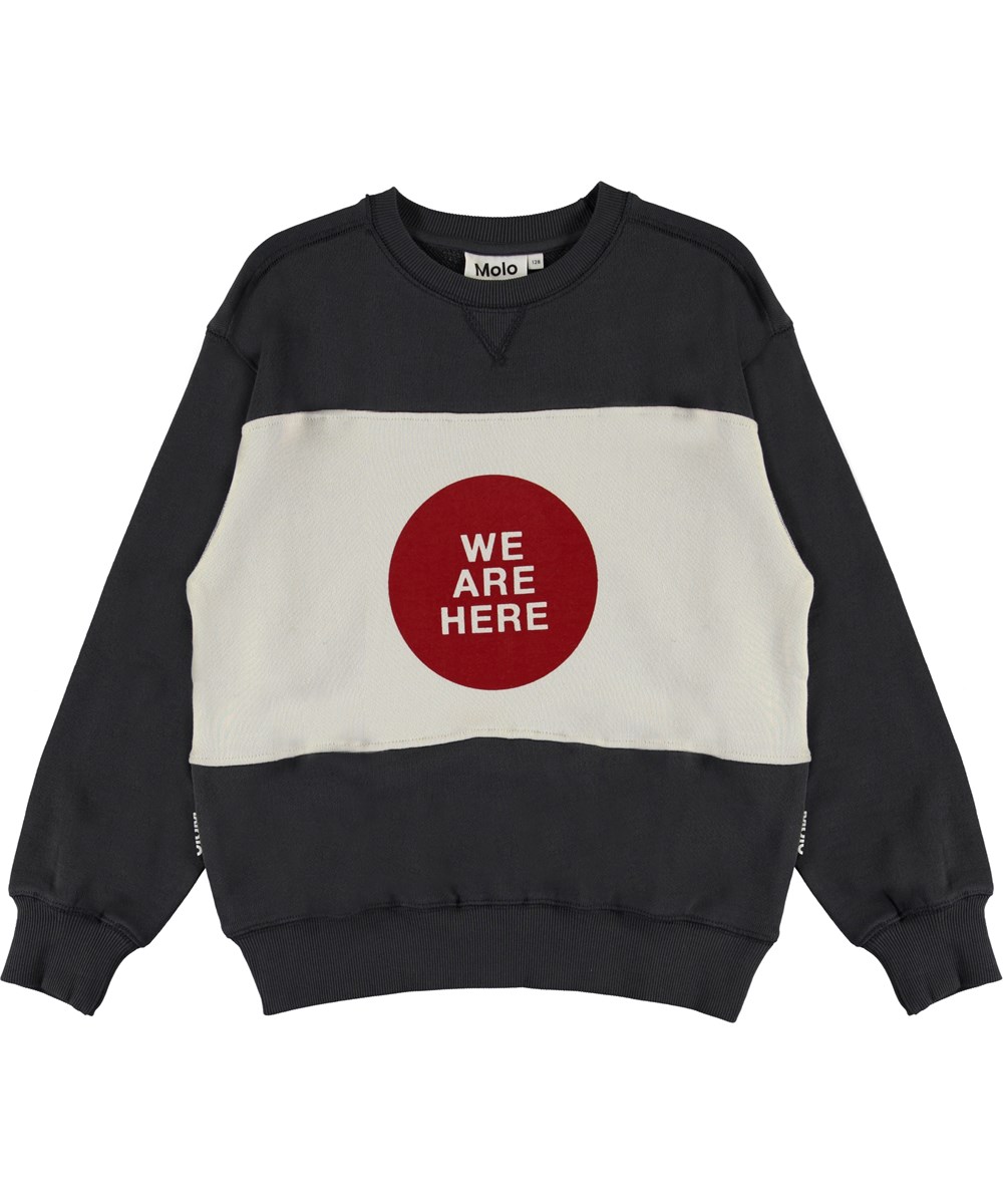Mann - Night Grey - We are here grey sweatshirt