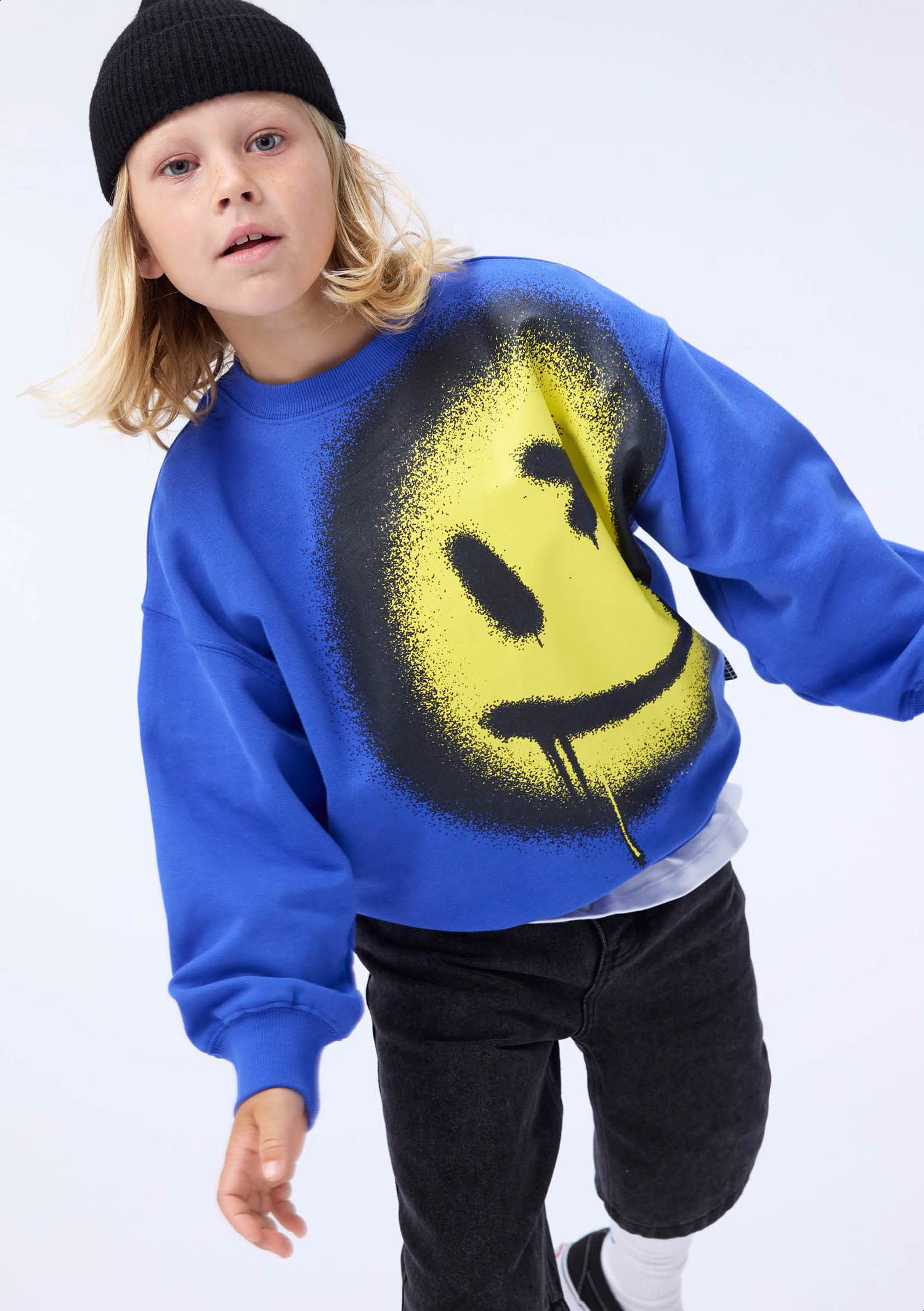 MOLO キッズ｜マルチカラー Marge スウェットシャツ Marge - Grey Melange - Oversized grey melange sweatshirt in