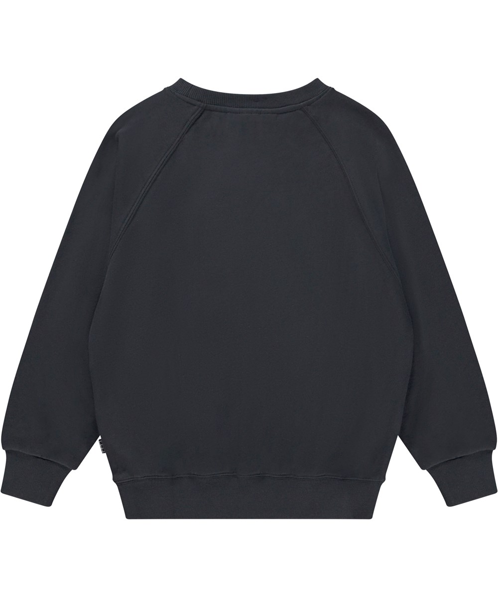 Mar - Black - Black sweatshirt with green artwork