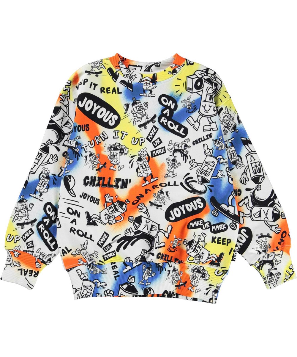Mattis - Make Ur Mark - Multi-coloured sweatshirt in spray paint can print