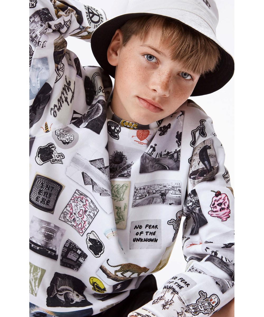 Mattis - Scrapbook - Organic sweatshirt with photo print