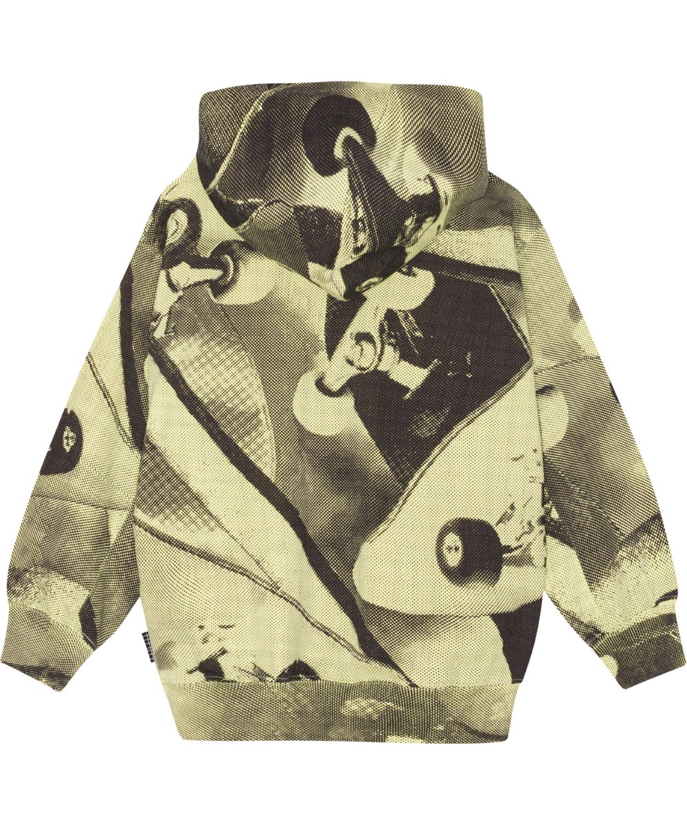 Maxx - Boards - Organic hoodie with yellow and black skate print