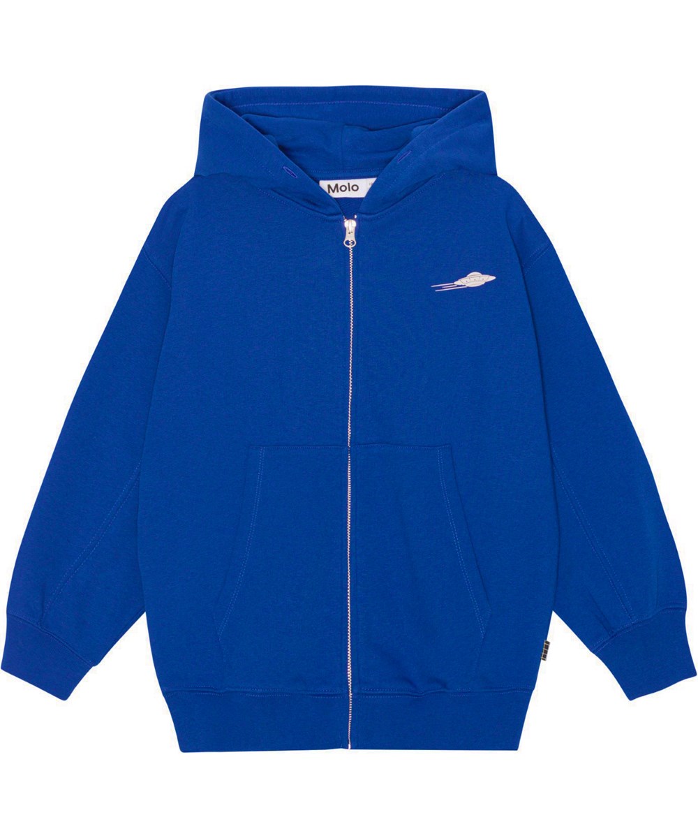 Mazz - Reef Blue - Blue hoodie with zipper 