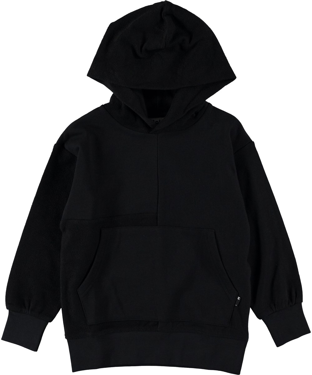 Meqo - Black - Black hoodie.