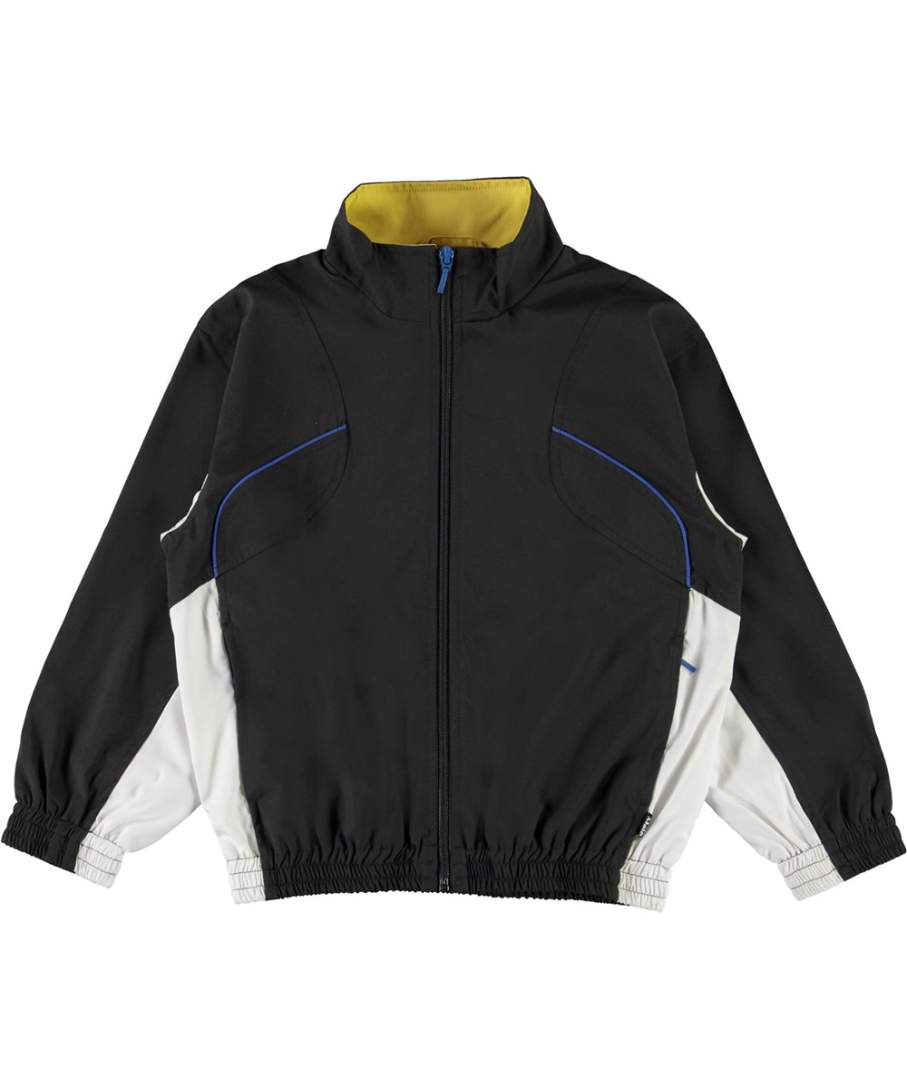 Mewi - Black - Black track jacket with white details