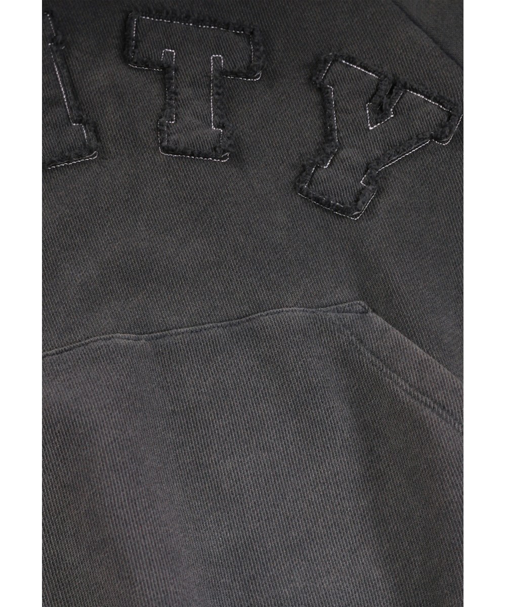 Mic - Raven - Grey hoodie for children made of organic cotton