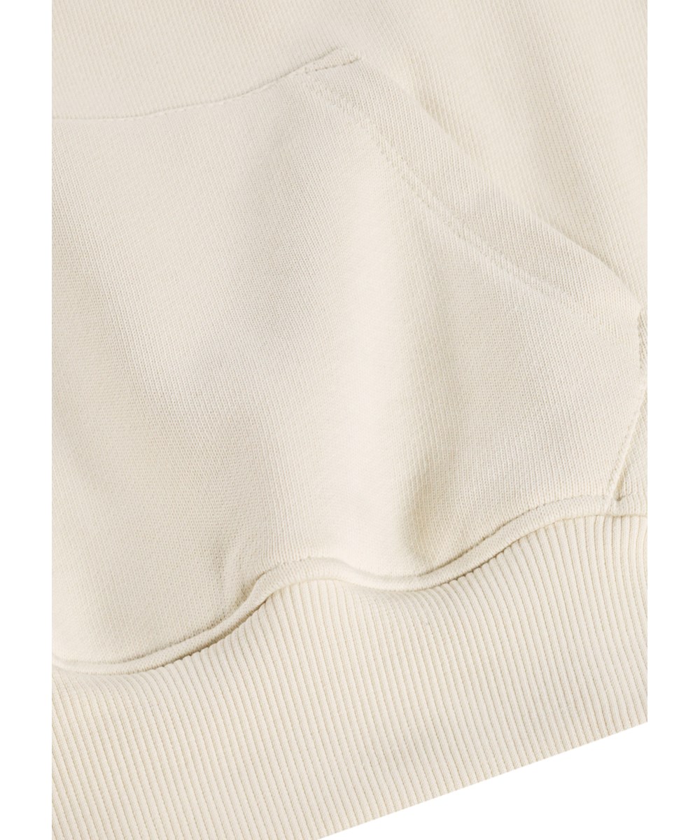 Mic - Summer Sand - Beige hoodie for children made of organic cotton with embroidery