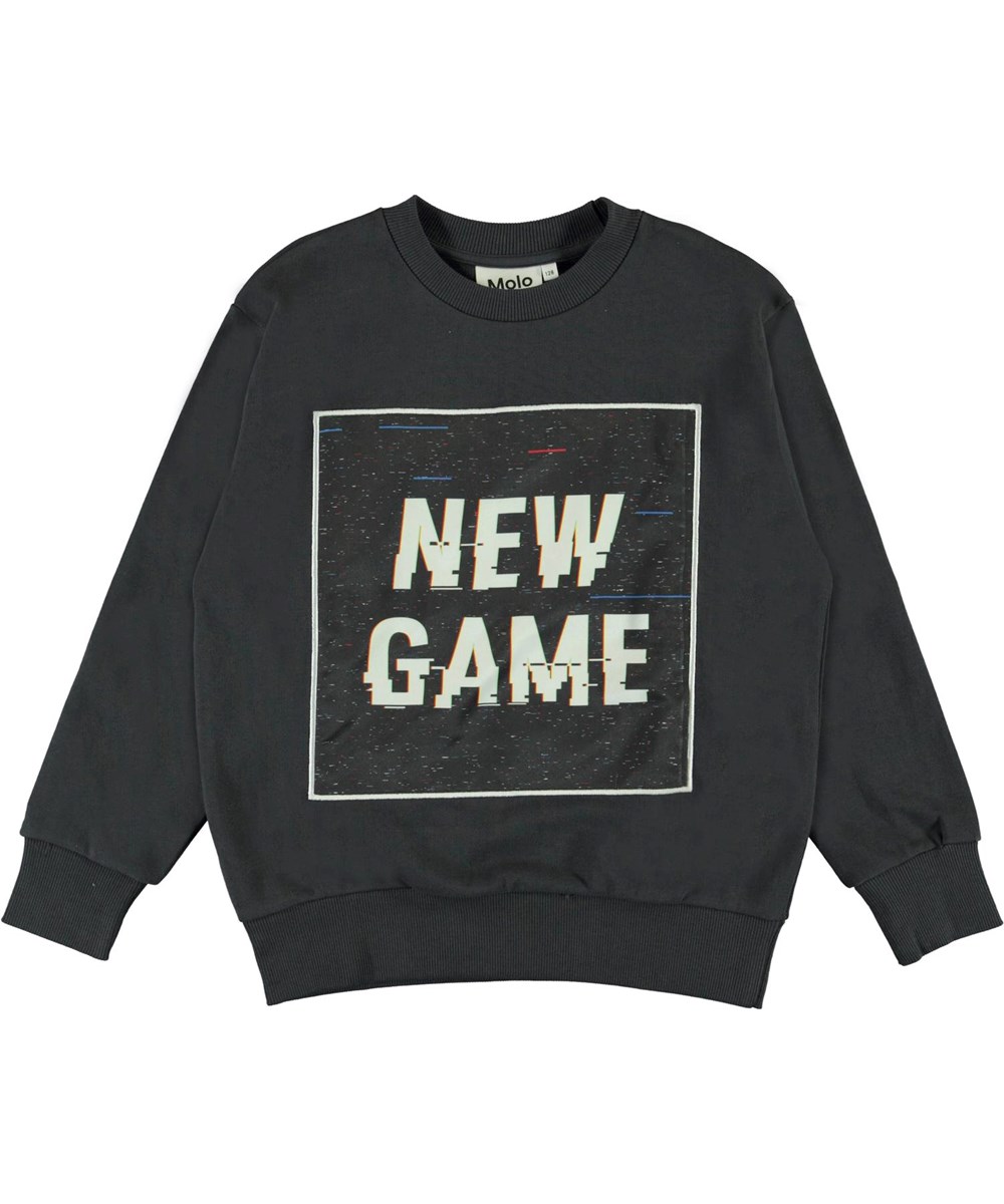 Mik - New Game - Black organic sweatshirt with game