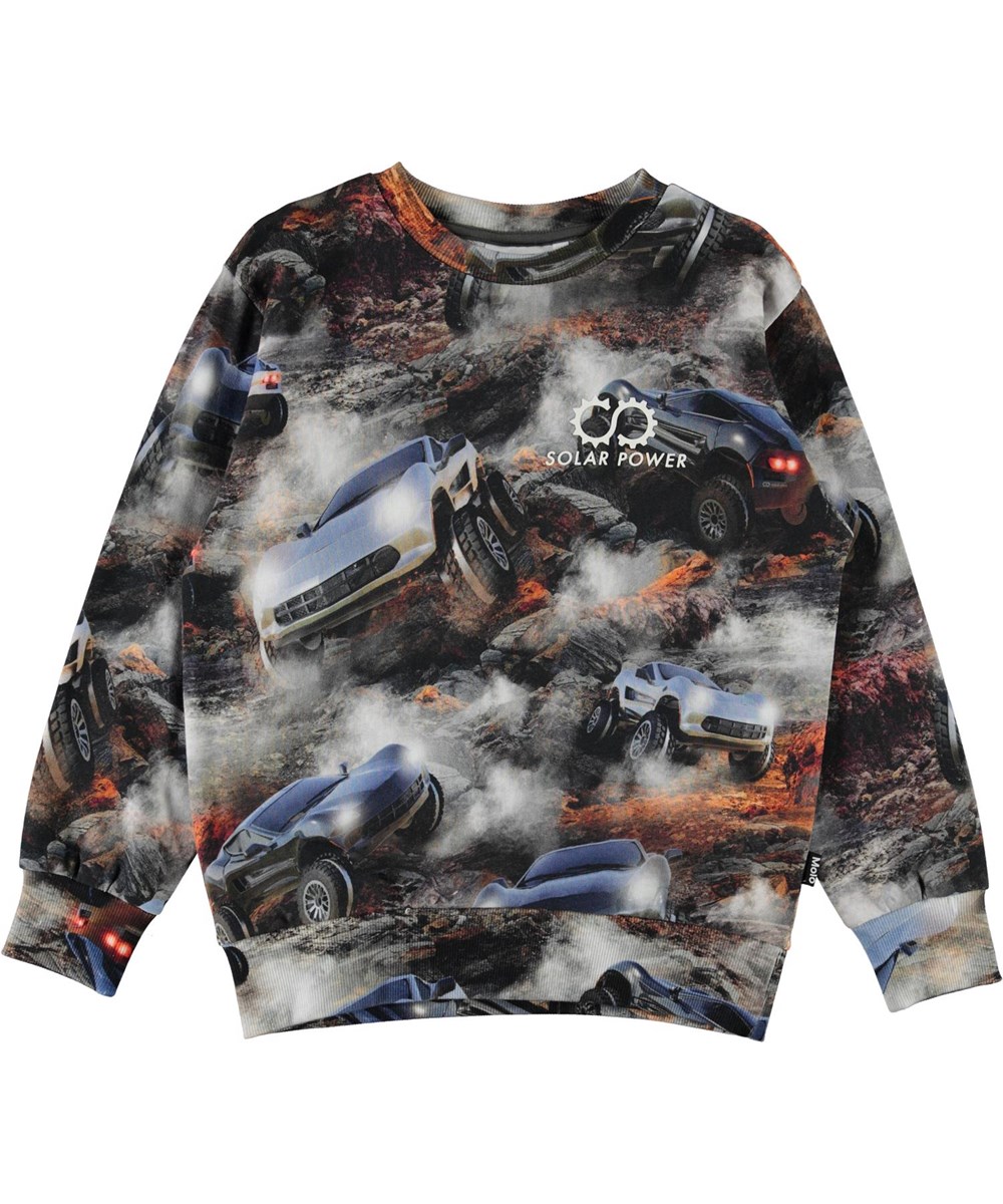Mik - Terrain Goers - Organic sweatshirt with car print