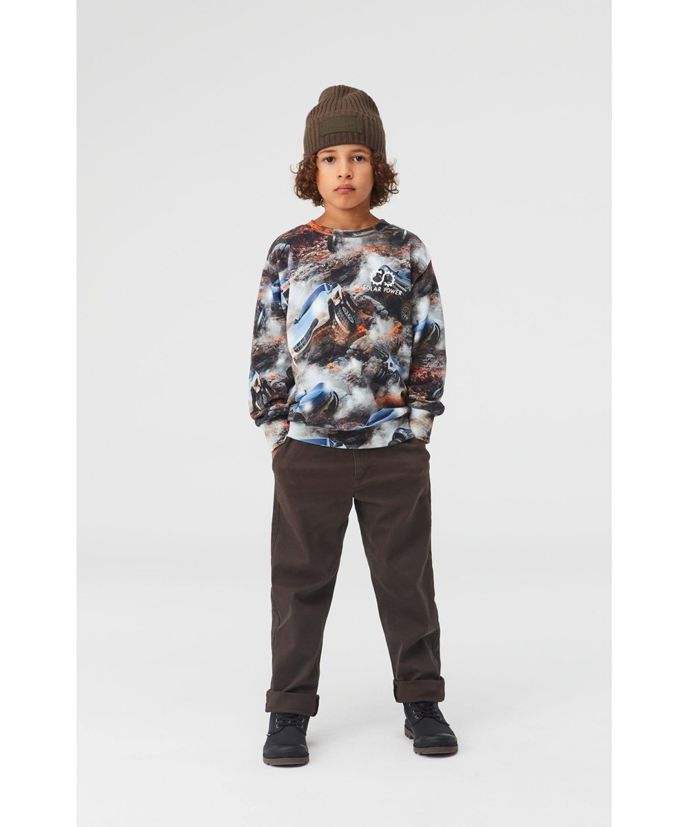 Mik - Terrain Goers - Organic sweatshirt with car print