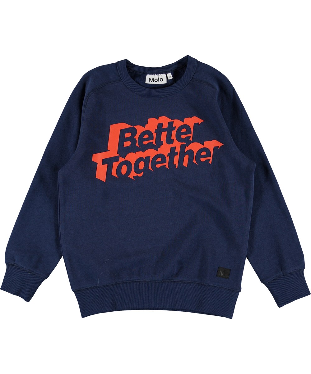 Mike - Sailor - Blue sweatshirt with text