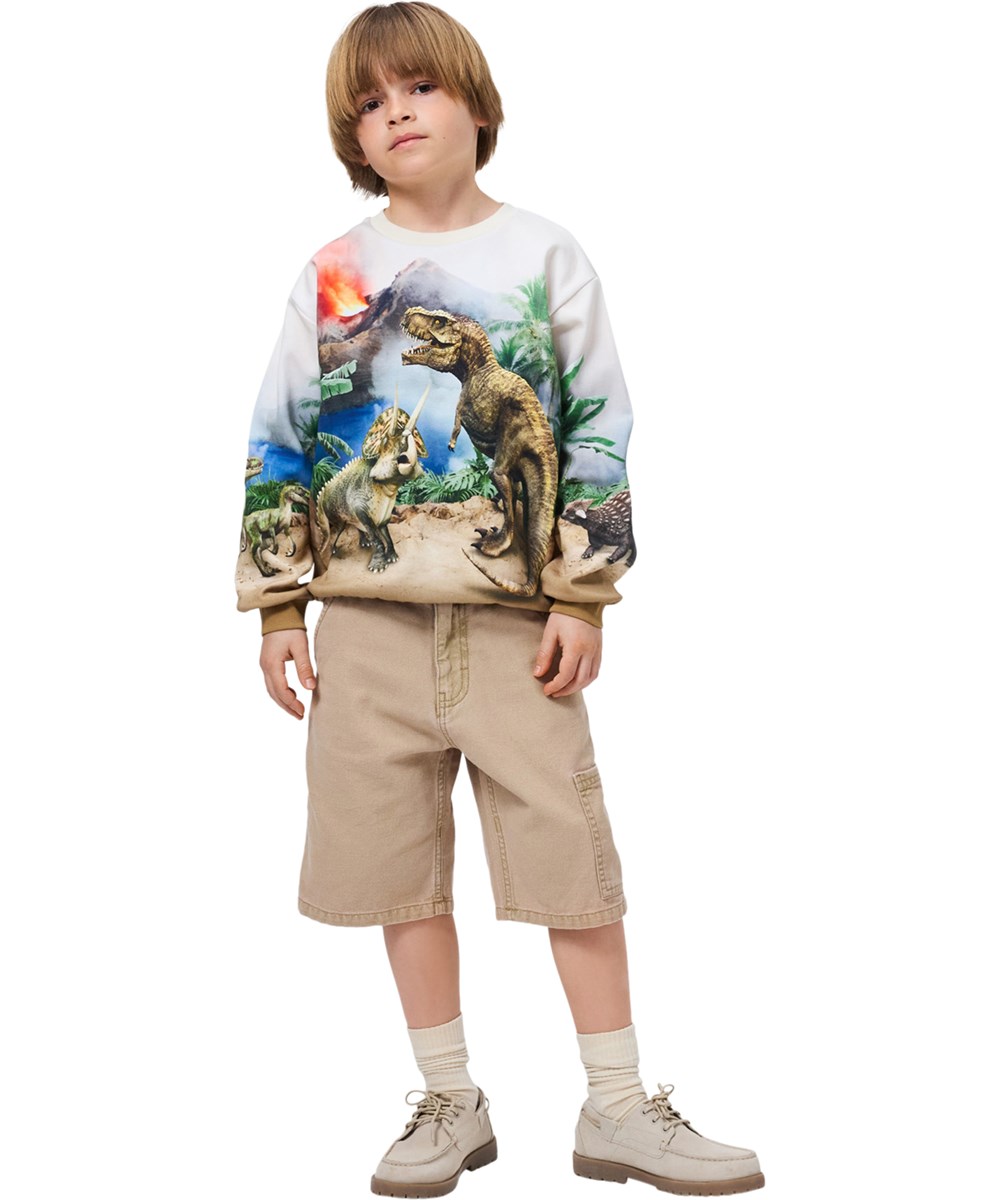 Miksi - Hot Spring Dinos - Sweatshirt for children made of organic cotton with a dinosaur print