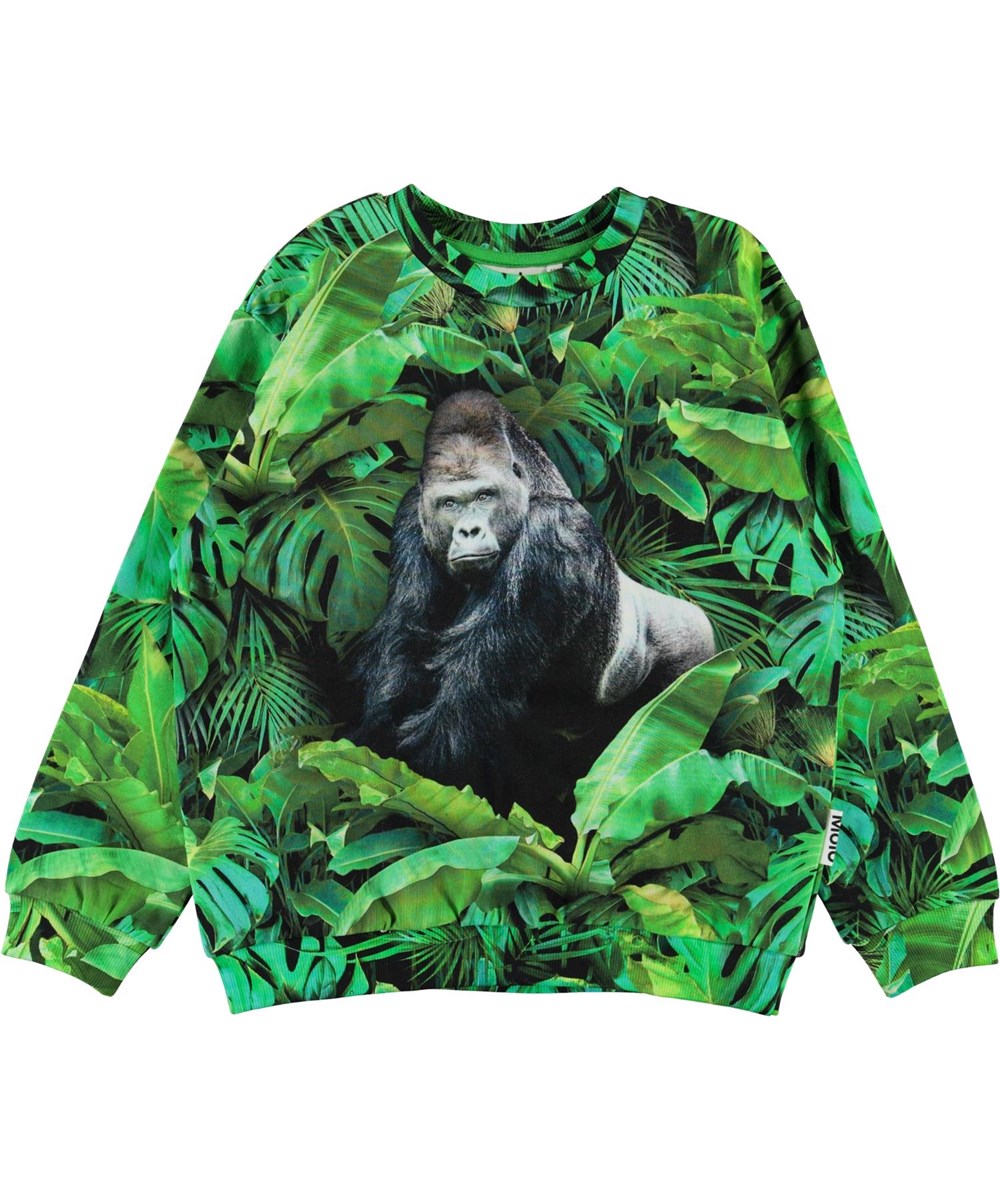 Miksi - Jungle Gorilla - Organic sweatshirt with jungle and gorilla