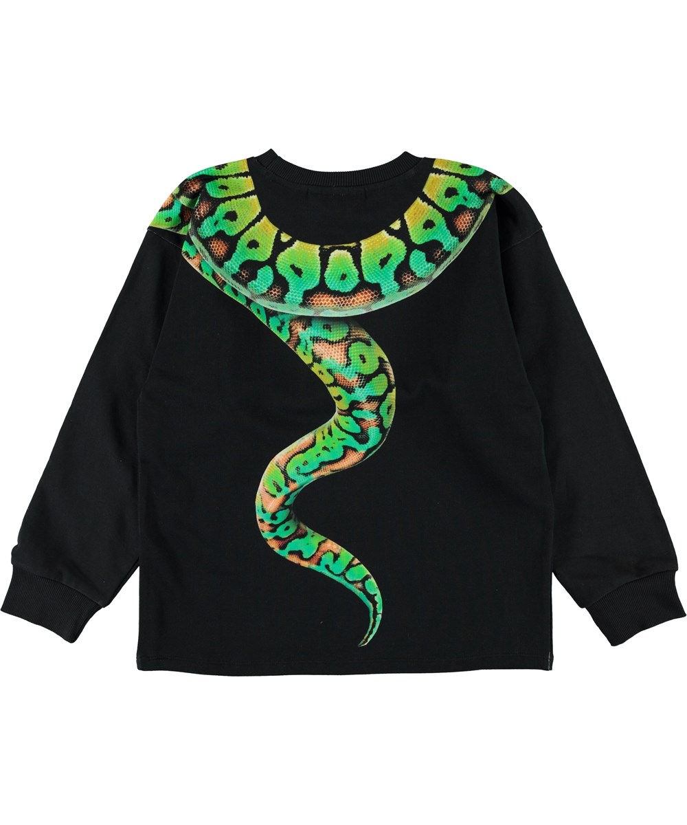 Million - Snake Charmer Green - Black top with snake print