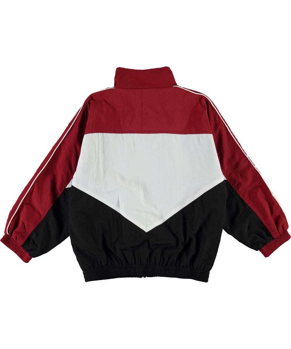 Millum - Dark Red - Red, black and white track jacket