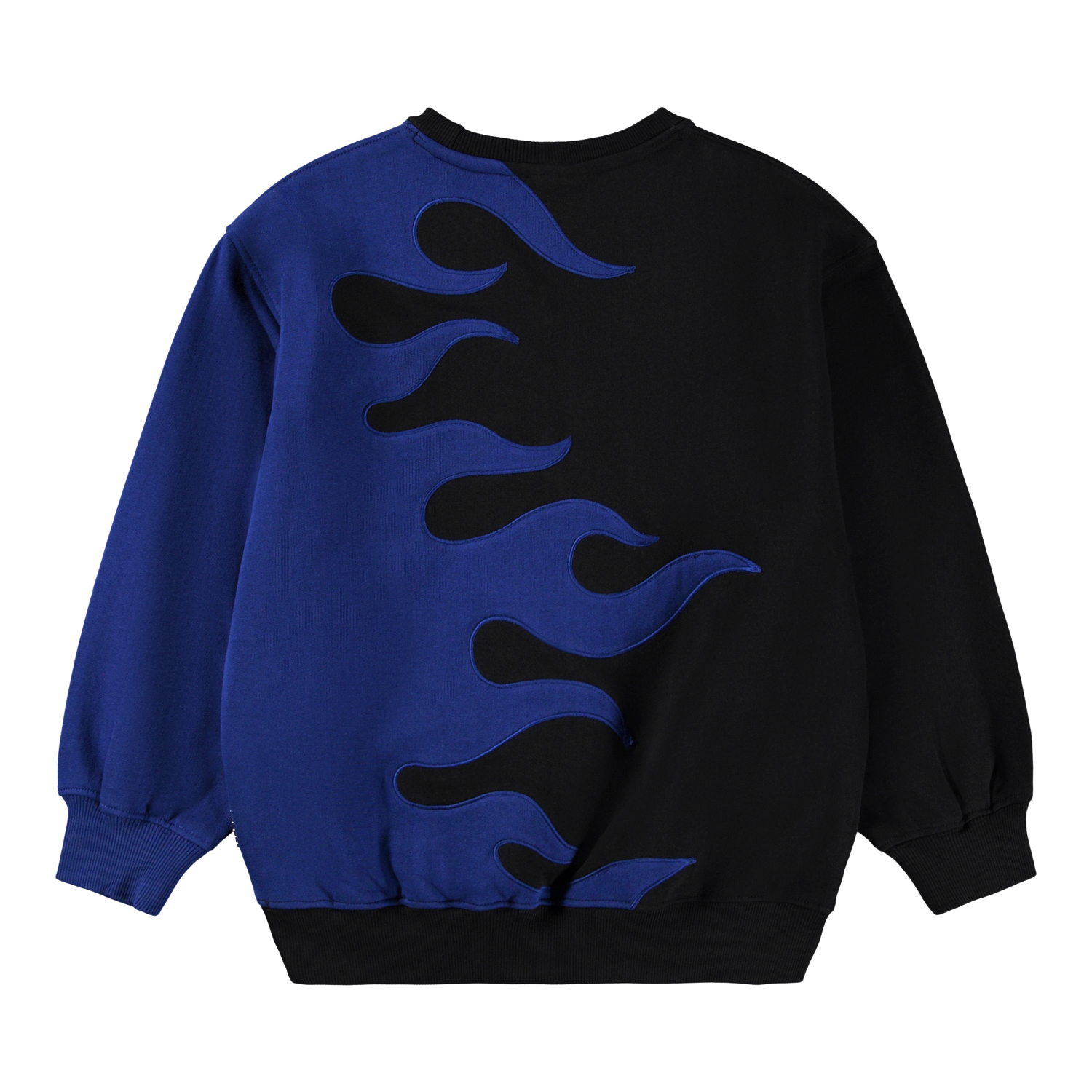 Monti Flaming Blue Black and blue sweatshirt for children made