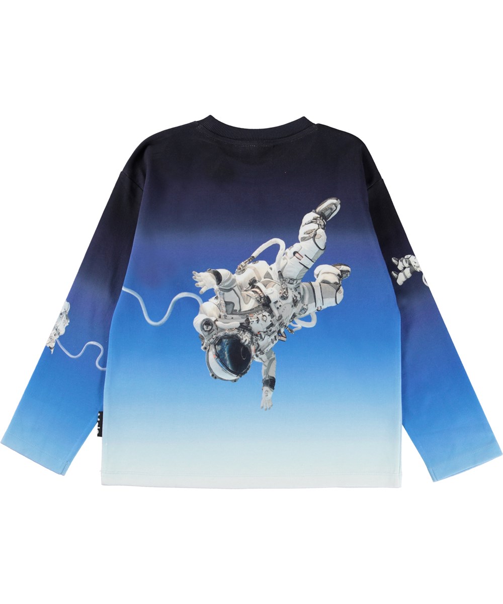 Mountoo - Space Walk - Blue top with astronaut print