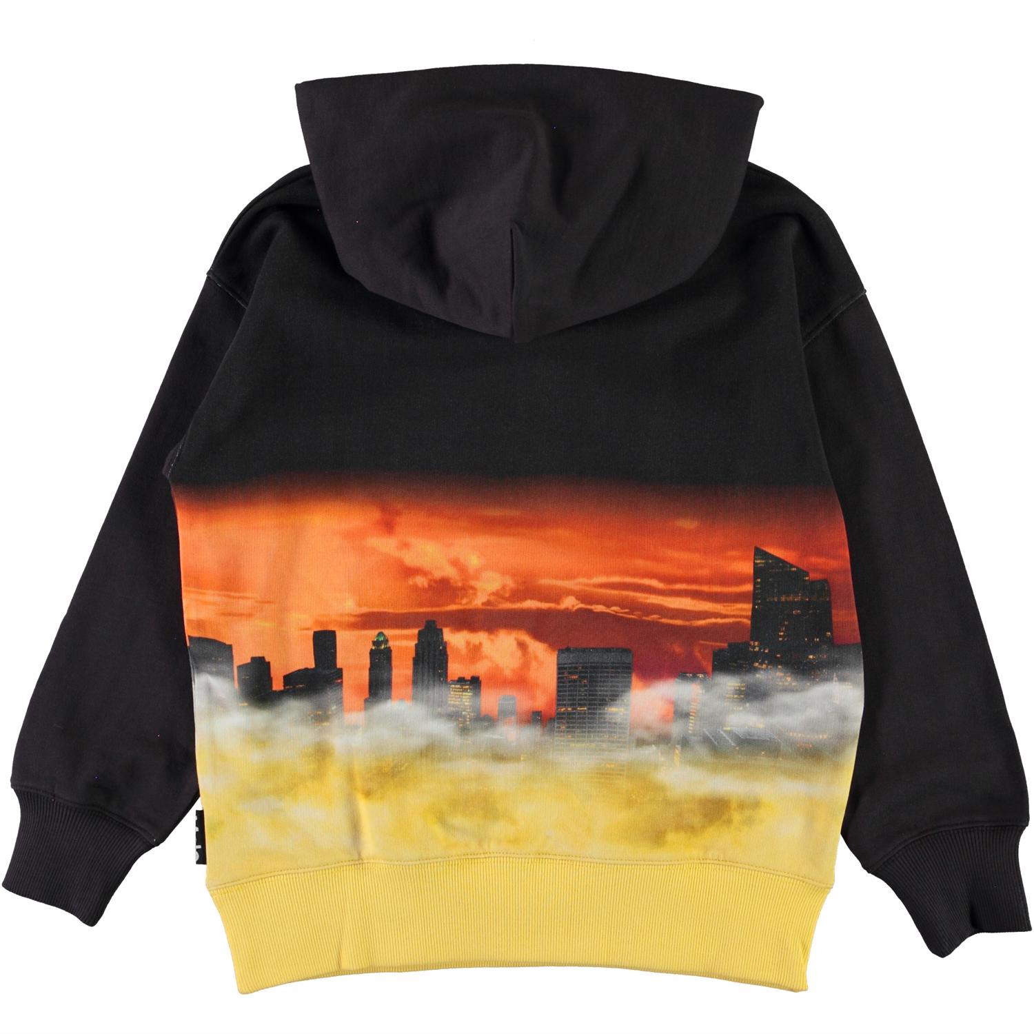 Mozzy Above The City Black and yellow hoodie with flying man