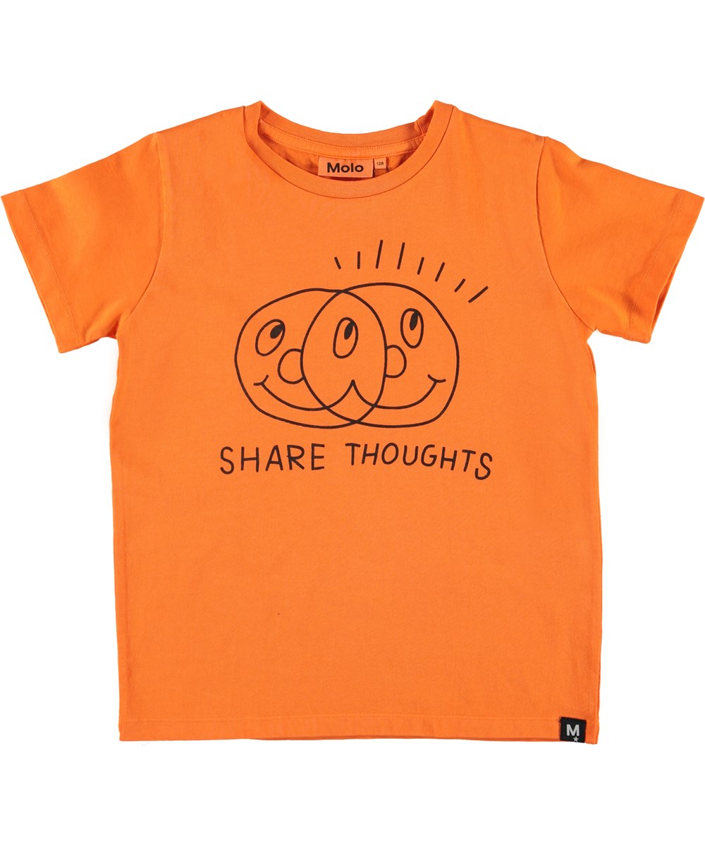Raddix - Exuberance - Orange t-shirt with smileys