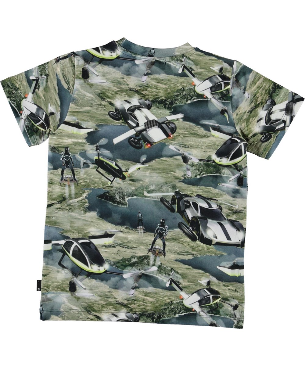 Ralphie - Up In The Air - Organic t-shirt with flying cars