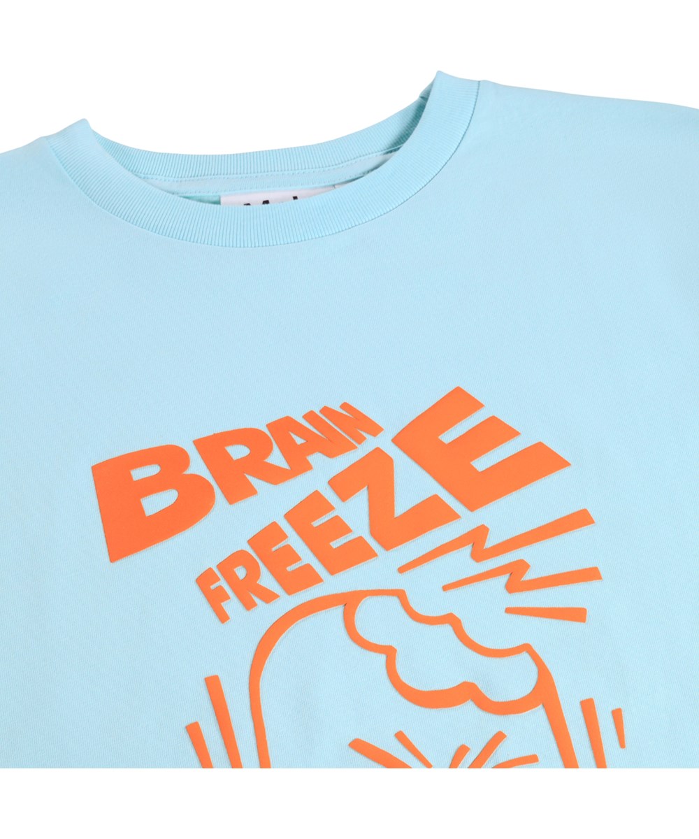 Rame - Freeze Me - Blue T-shirt made of organic cotton with print.