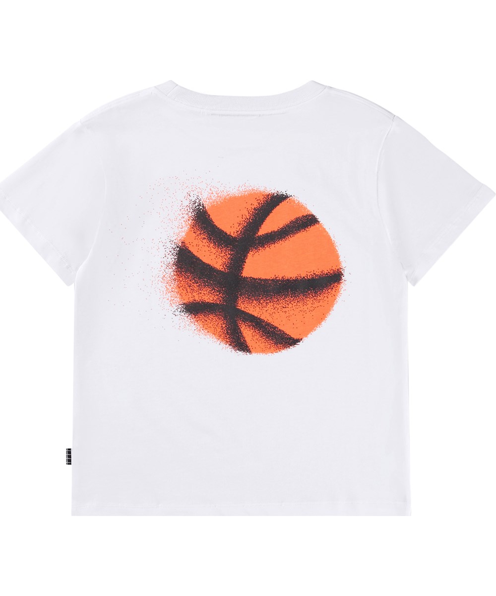 Rame - Happy Basket - White T-shirt made of organic cotton with print.