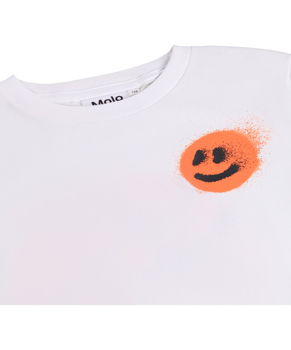 Rame - Happy Basket - White T-shirt made of organic cotton with print.