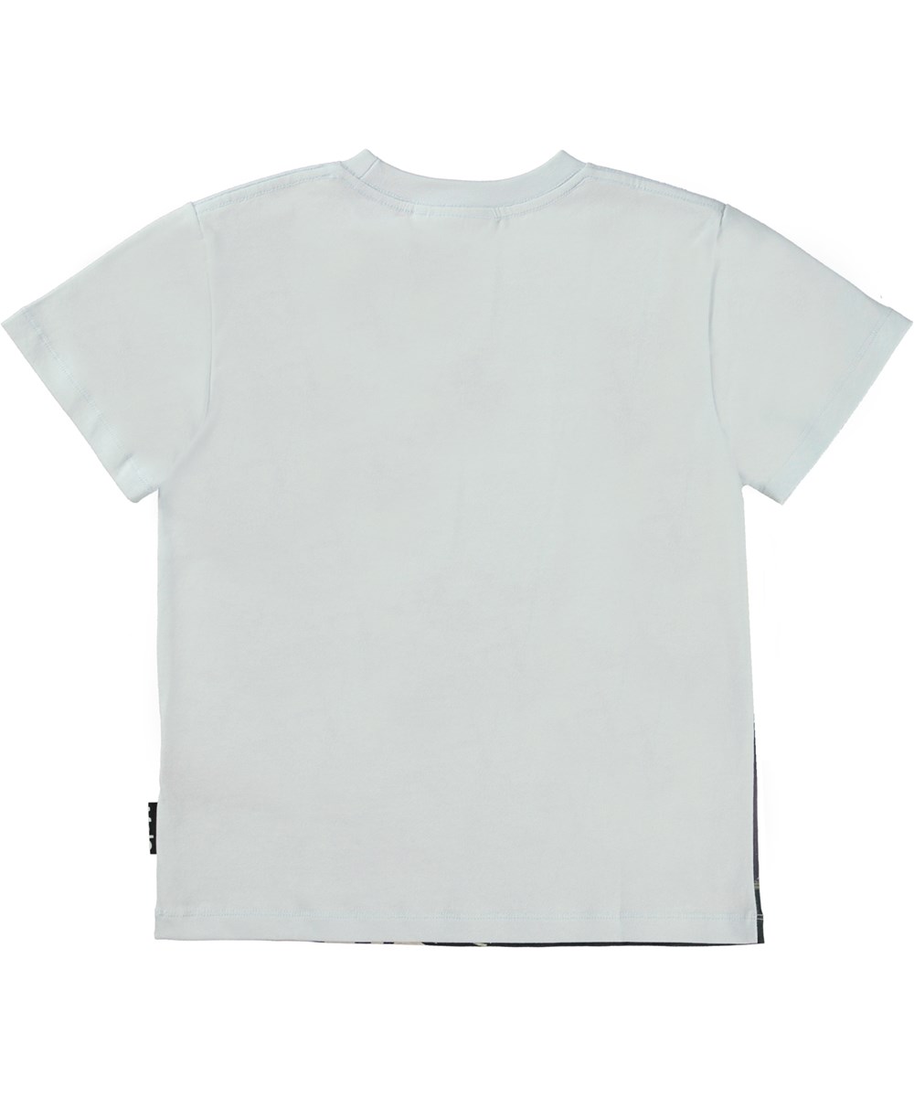 Rame - Skate Away - Light blue organic t-shirt skater print