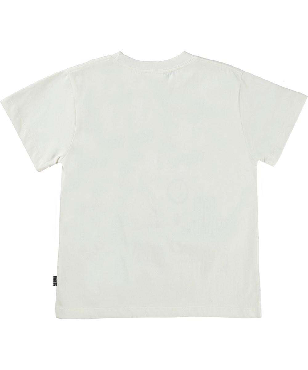 Rame - Stickers - White organic t-shirt with sticker print 