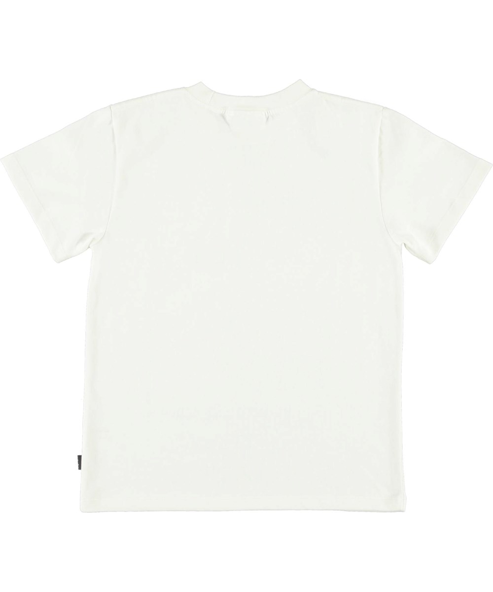 Rame - White Star - White organic t-shirt with spaceship prints