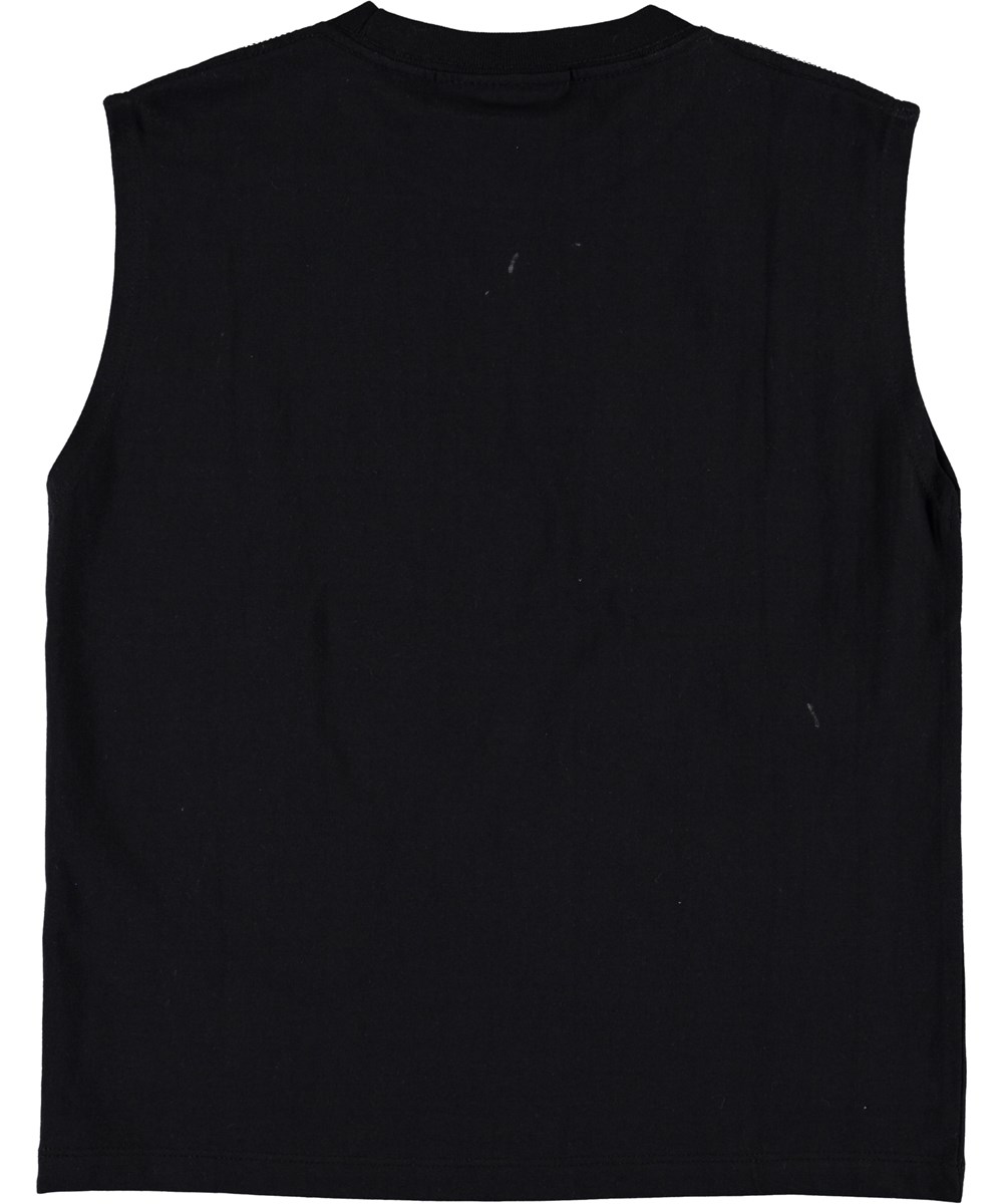 Ram - Black - Black vest with white text