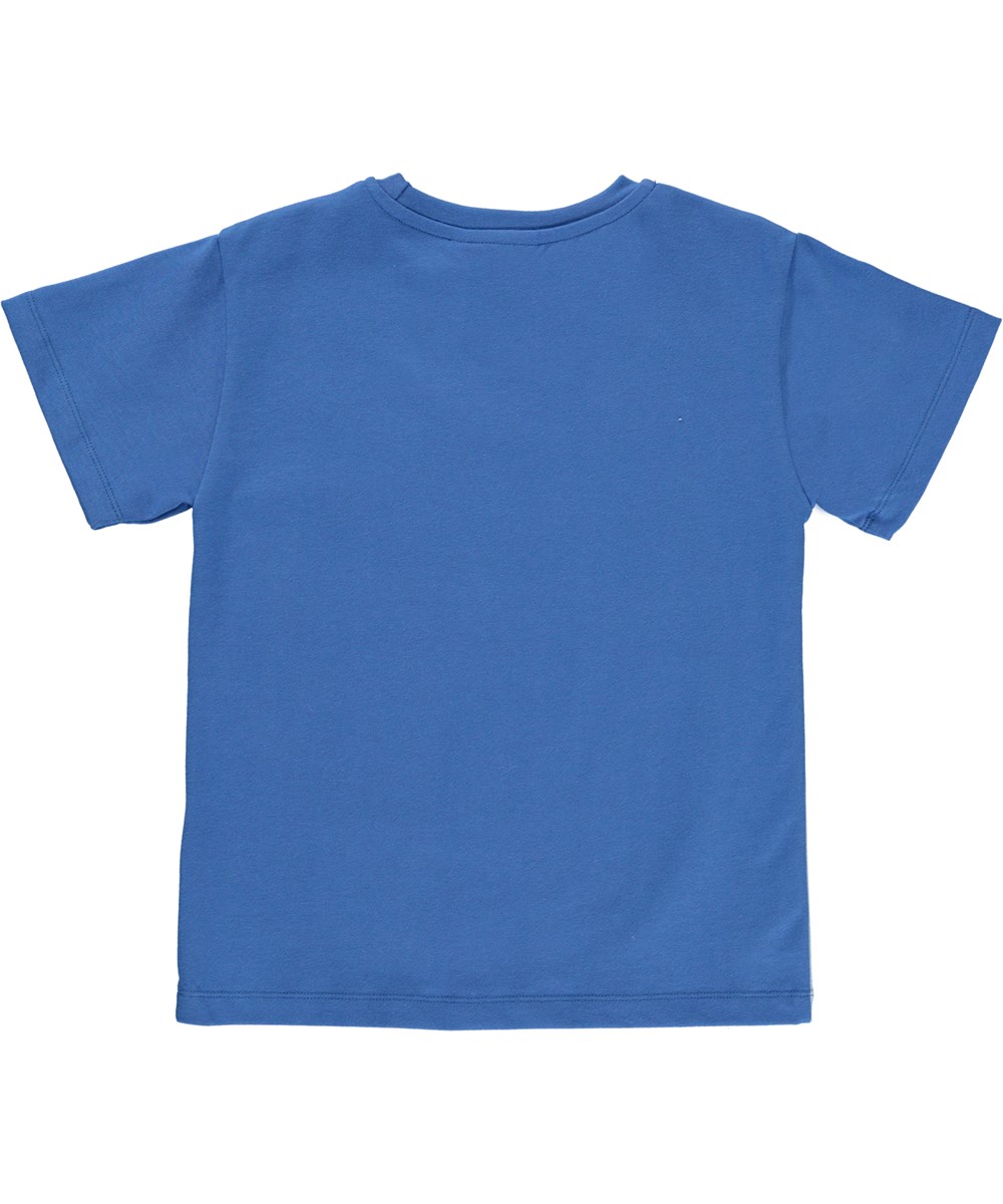 Rasmus - Peace Astronaut - Blue organic t-shirt with astronaut