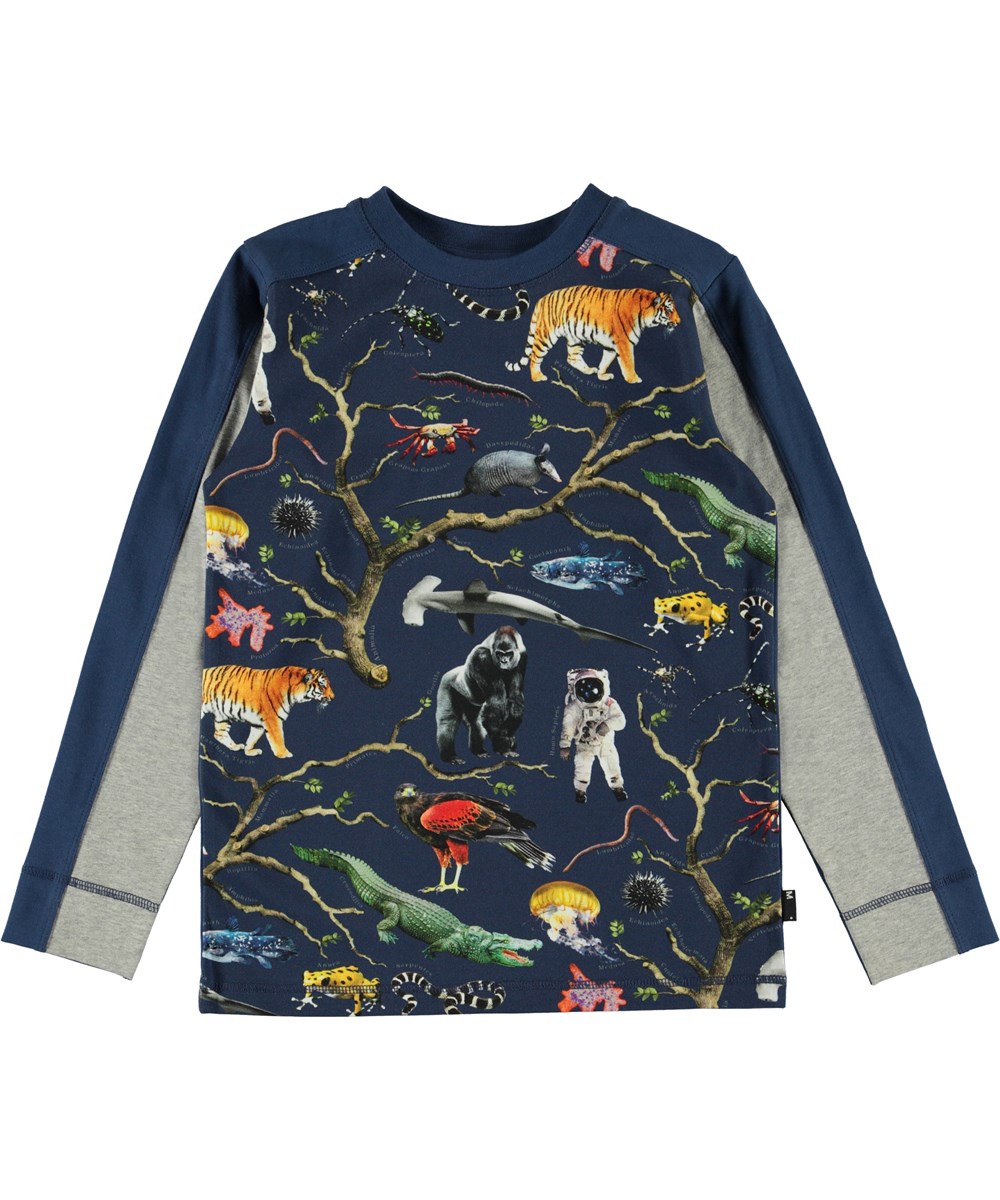 Raso - Tree Of Life - Blue top with tree and animals