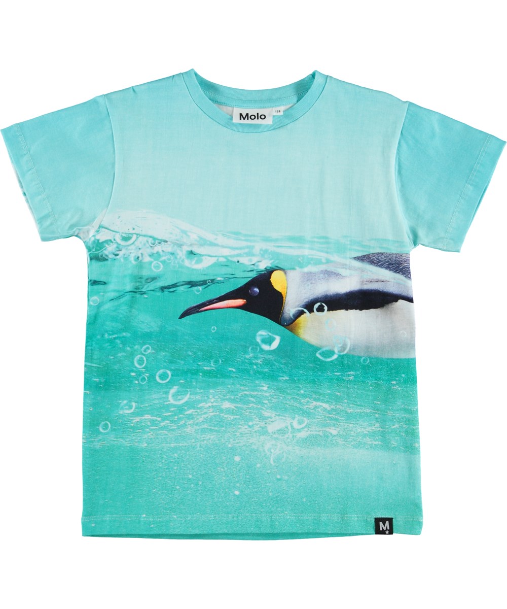 Raul - The Penguin - T-shirt with penguin print.