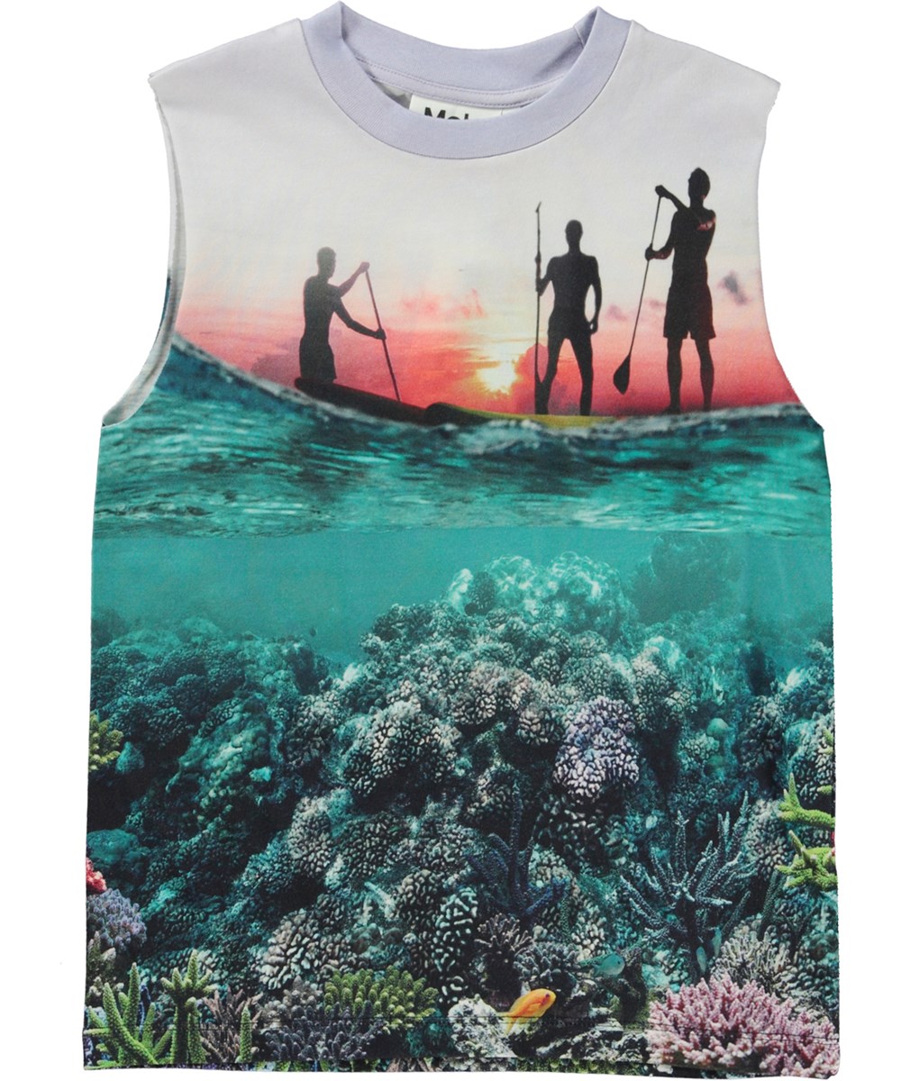 Ray - Ocean Explore - Organic vest with ocean print 